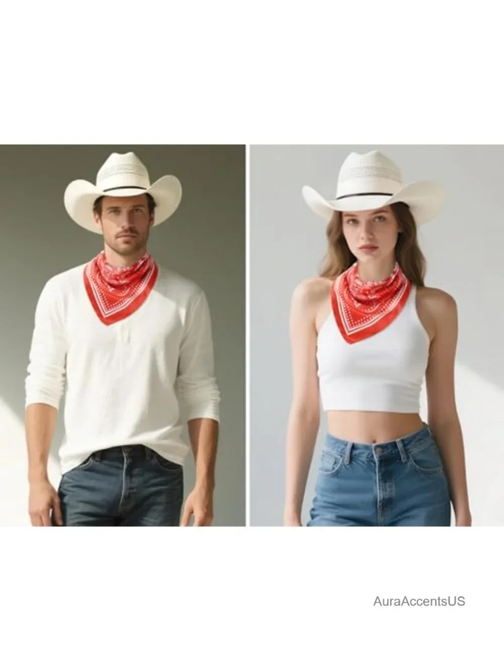 Silk Feel Square Scarf for Men Satin Bandana Fashion Neckerchief Geometry Print